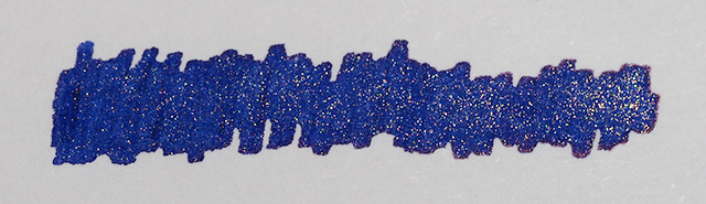 Blue Flame Ink Sample