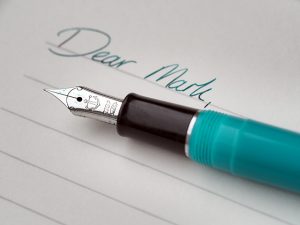 Handwriting a letter