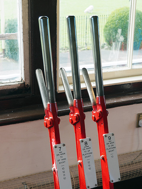 Levers in Carrog Signal Box