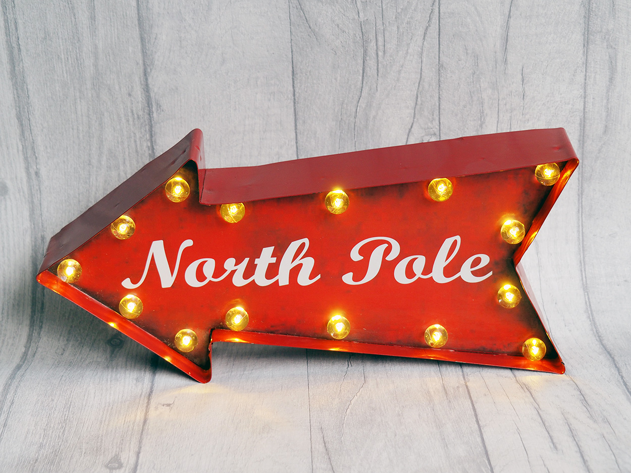 North Pole Light Up Sign