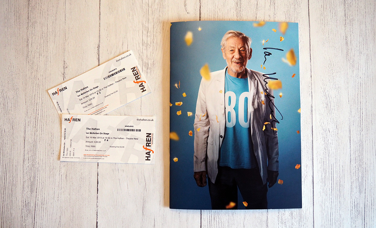 Ian McKellen tickets and programme.