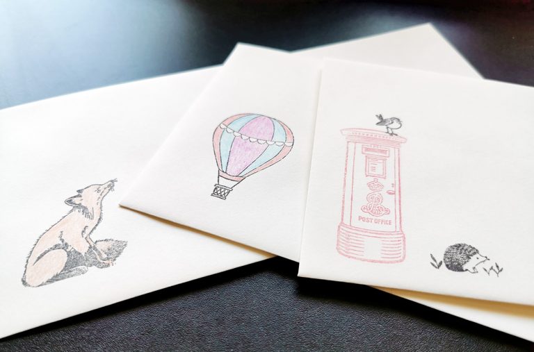 Decorated envelopes.