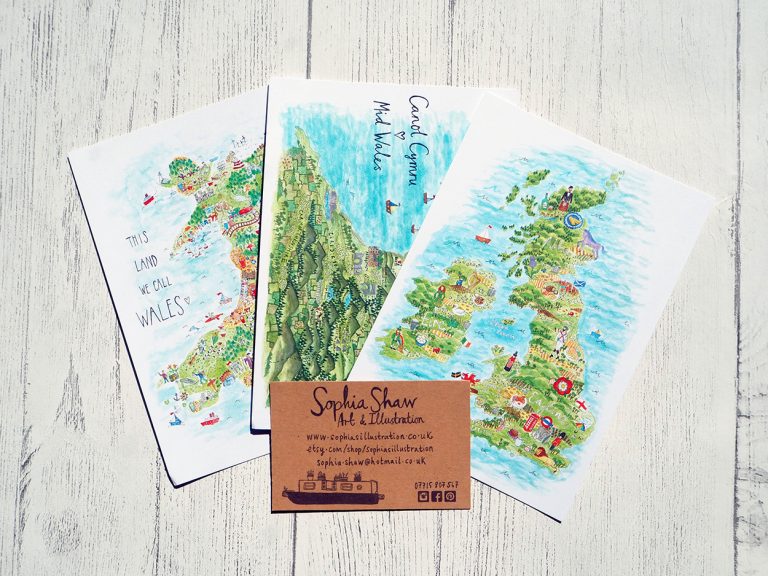 Map Postcards by Sophia Shaw