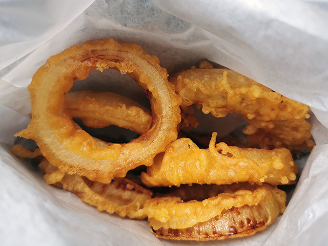 Delicious Onion Rings from Fiddlers Elbow!