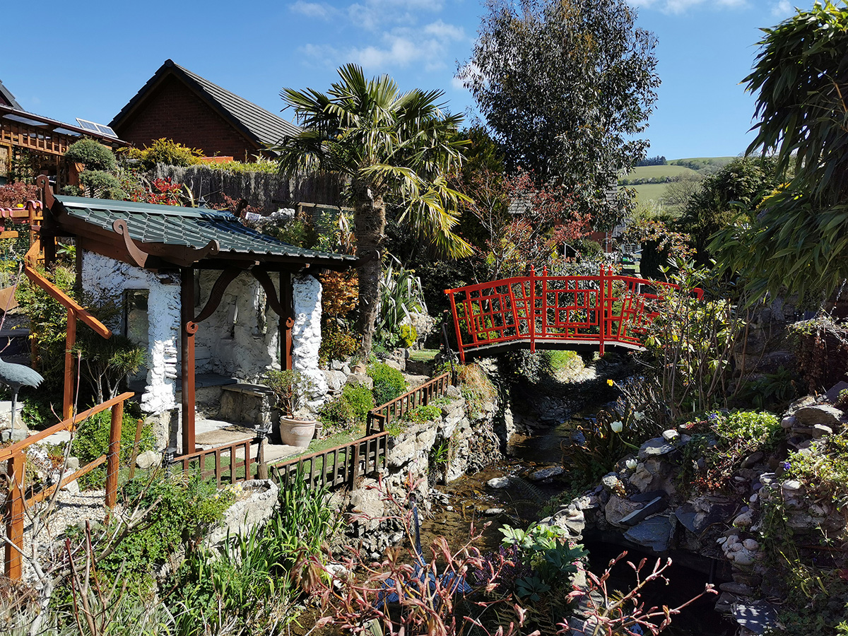 The garden at Tranquility Haven, Knighton.