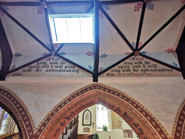 More verses on the walls of the church.