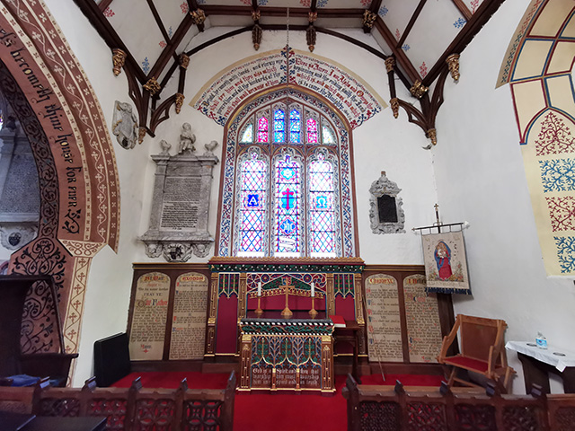 The altar at Llanyblodwel Church.