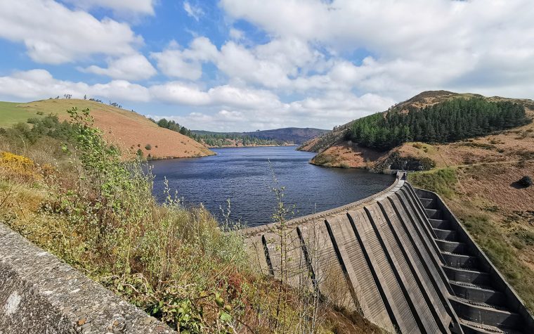 Clywedog Dam near Llanidloes, Powys.