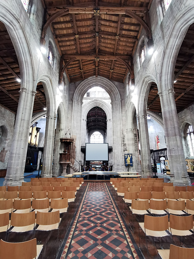 Inside St Lawrence's Church, Ludlow.