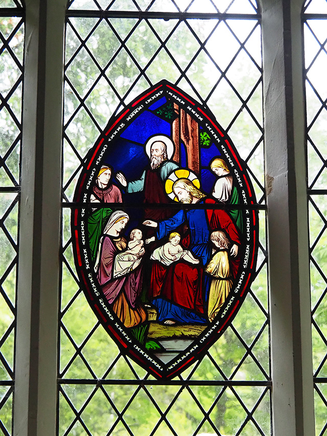 A decorative window at St Anno's Church.