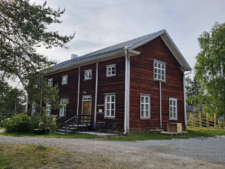 A typical Finnish building at the museum in Kannus, Finland.