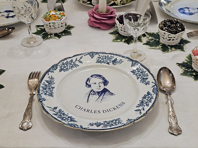 Charles Dickens' place setting.