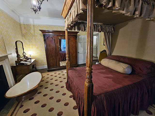 The Master bedroom at Charles Dickens Museum.