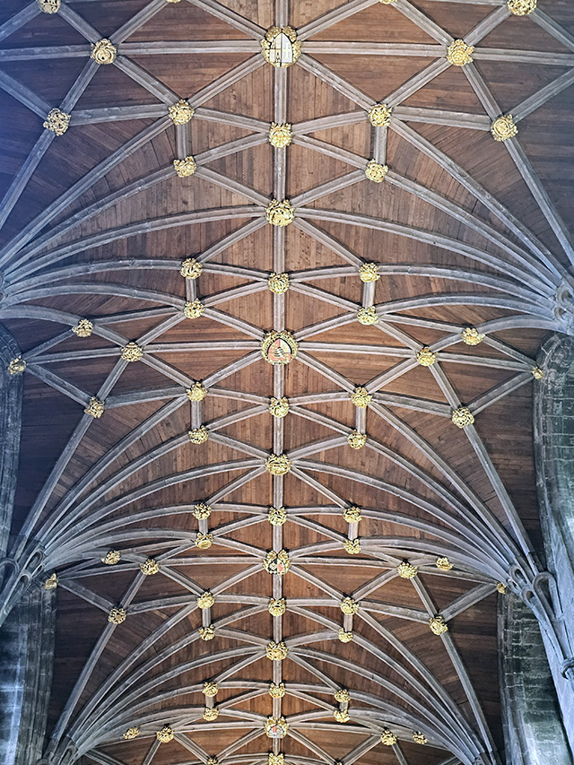 The ceiling at Chester Cathedral.