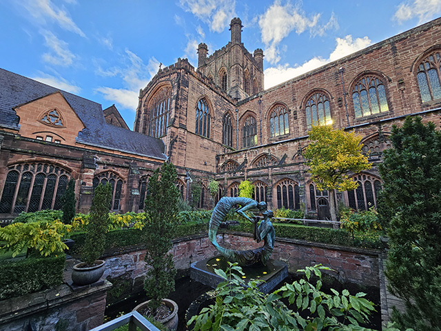 The Cloister Garden at Chester Cathedral.