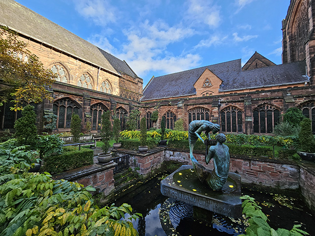 The Cloister Garden at Chester Cathedral.